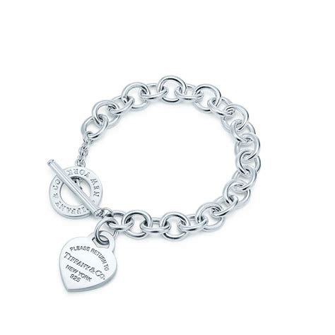 replica tiffany toggle bracelet|tiffany bracelet with heart charms.